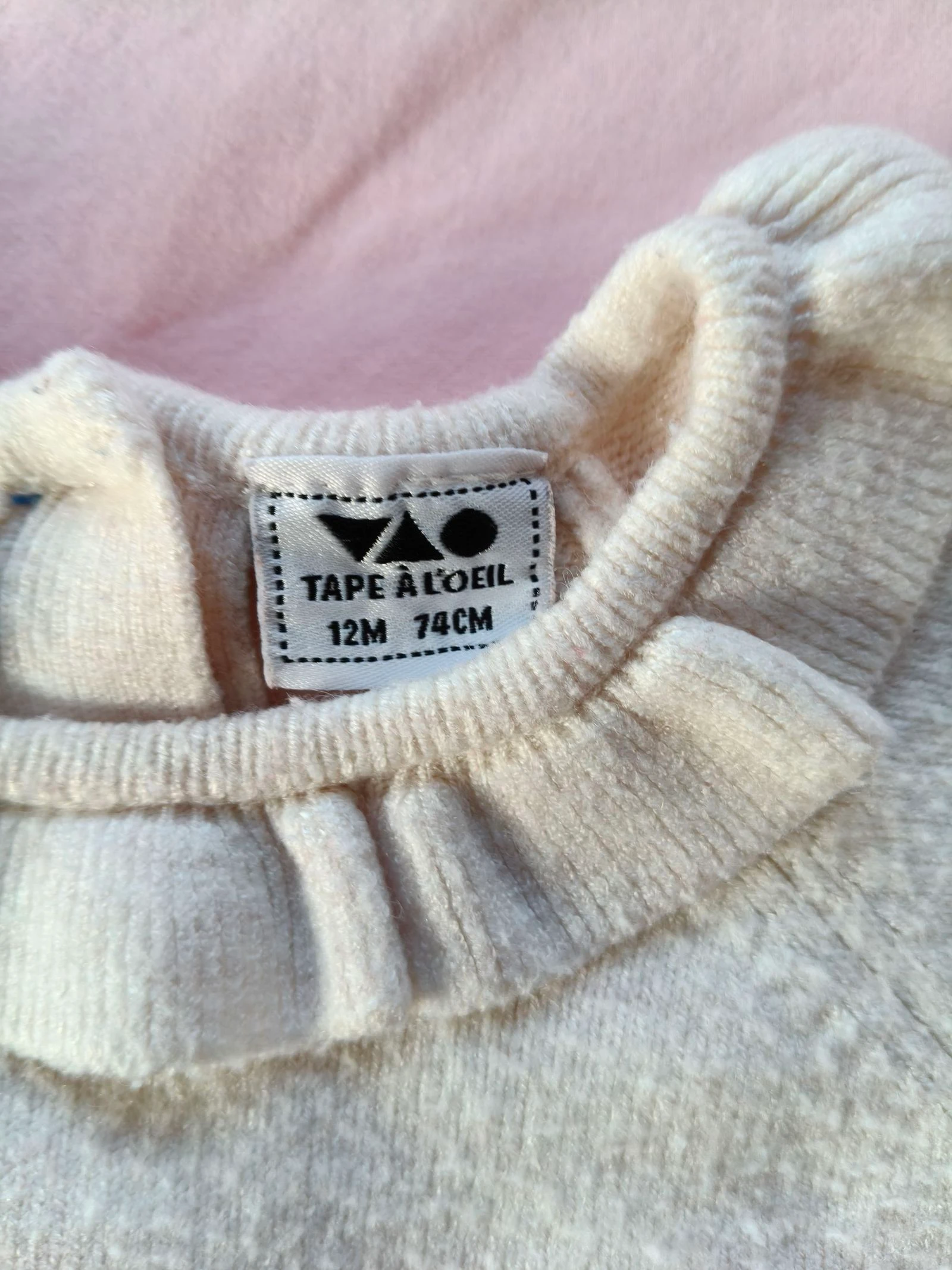 Warme trui voor meisjes TAO beige hart 74 cm – photo 3